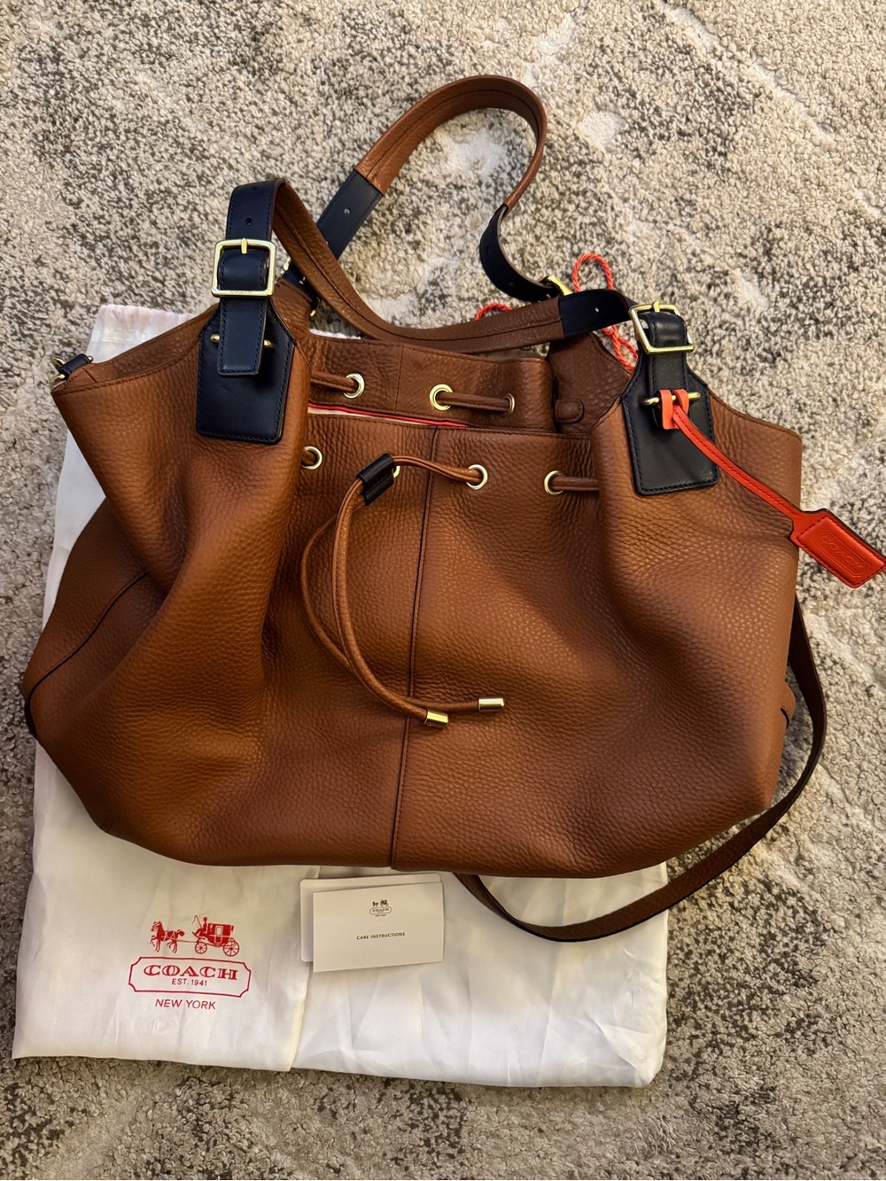 COACH Legacy Drawstring XL Crossbody Shoulder